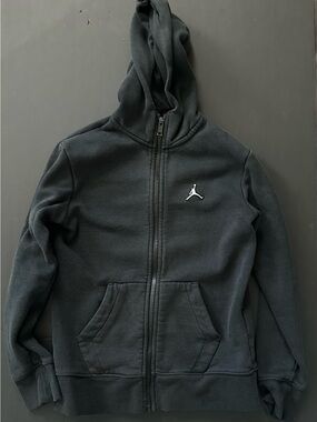 Jordan Black Full-Zip Hoodie with White Jumpman